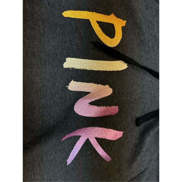 PINK Victoria’s Secret 3/4 Sleeve Dark Grey Hoodie Dress Size XXL - Picture 2 of 8